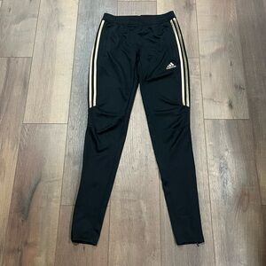 Adidas Men’s Black Joggers with Gold Stripes